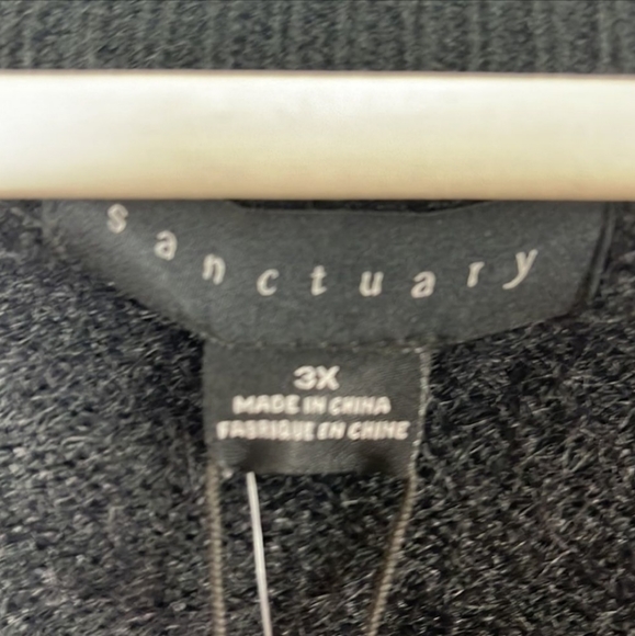 Sanctuary Fuzzy Black Cardigan Size 3X New - Picture 3 of 7